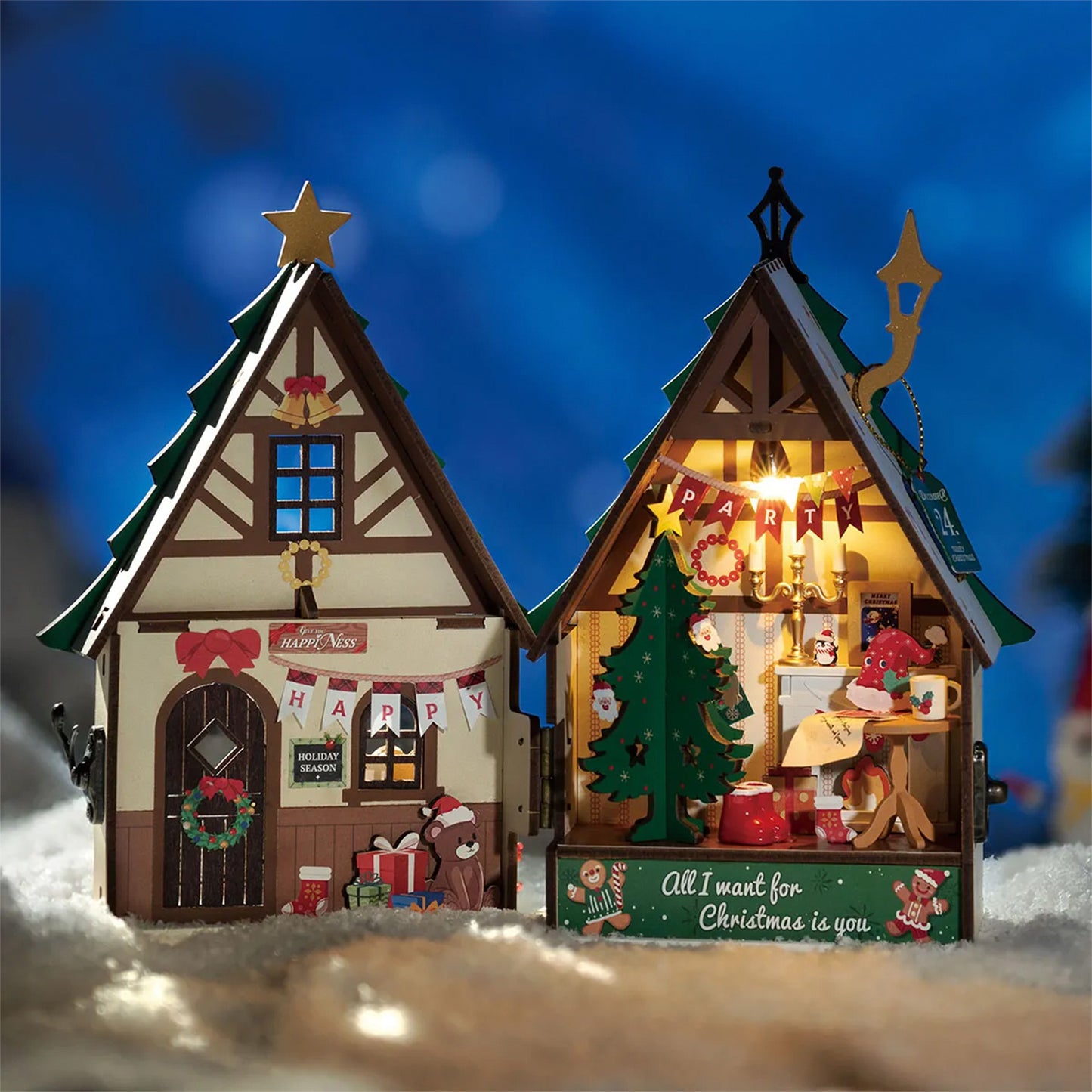 Robotime - Miniature House - Twinkling Christmas House