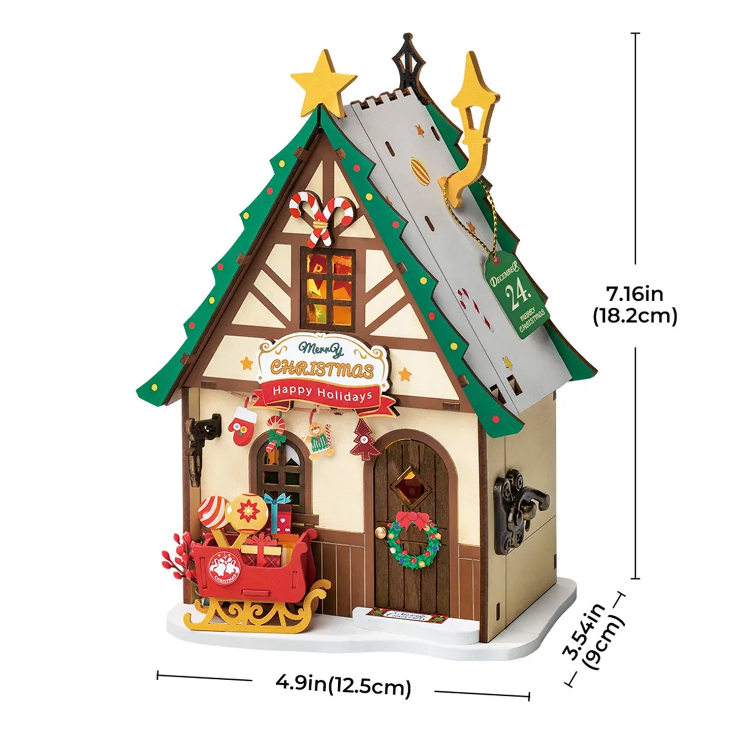 Robotime - Miniature House - Twinkling Christmas House