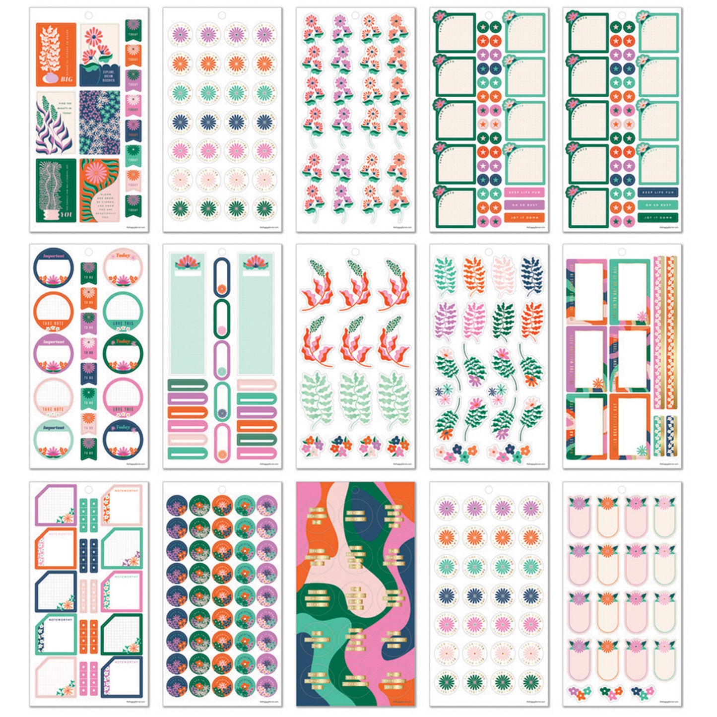 Happy Planner - Sticker Book - Abstract Florals