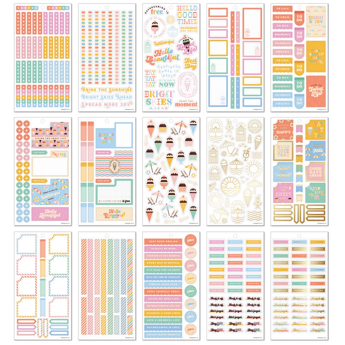 Happy Planner - Sticker Book - Bordwalk Ice Cream