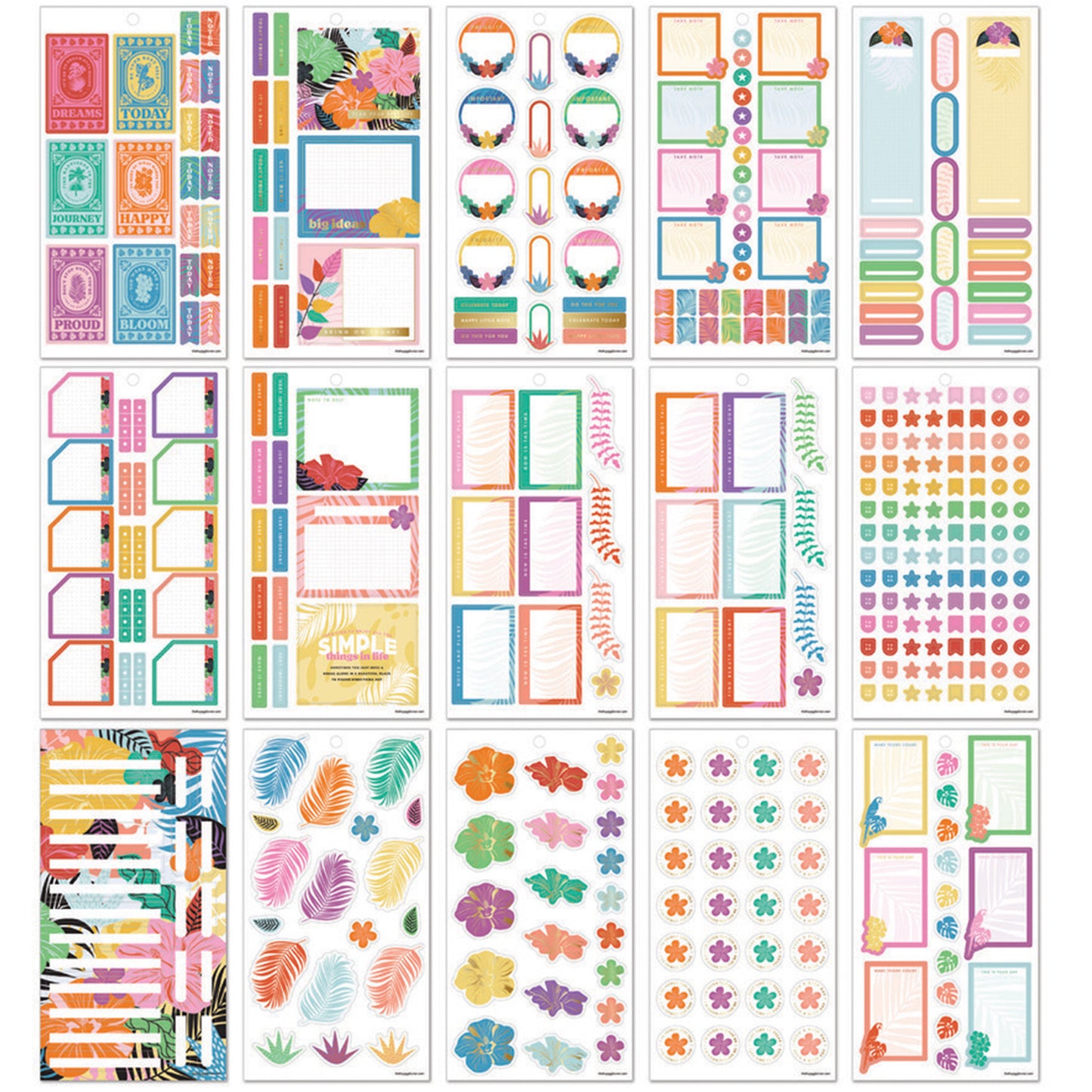 Happy Planner - Sticker Book - Bold and Botanical