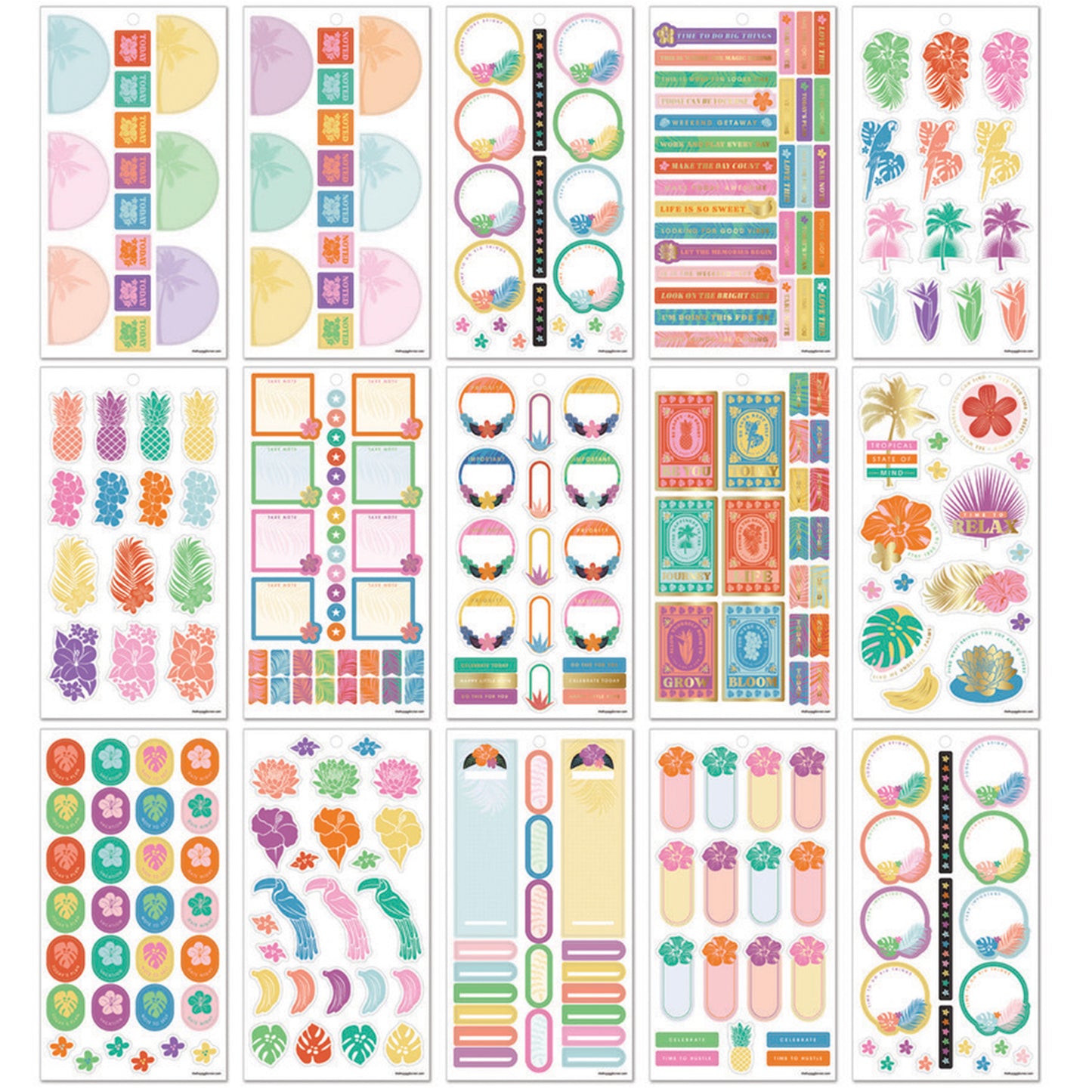 Happy Planner - Sticker Book - Bold and Botanical