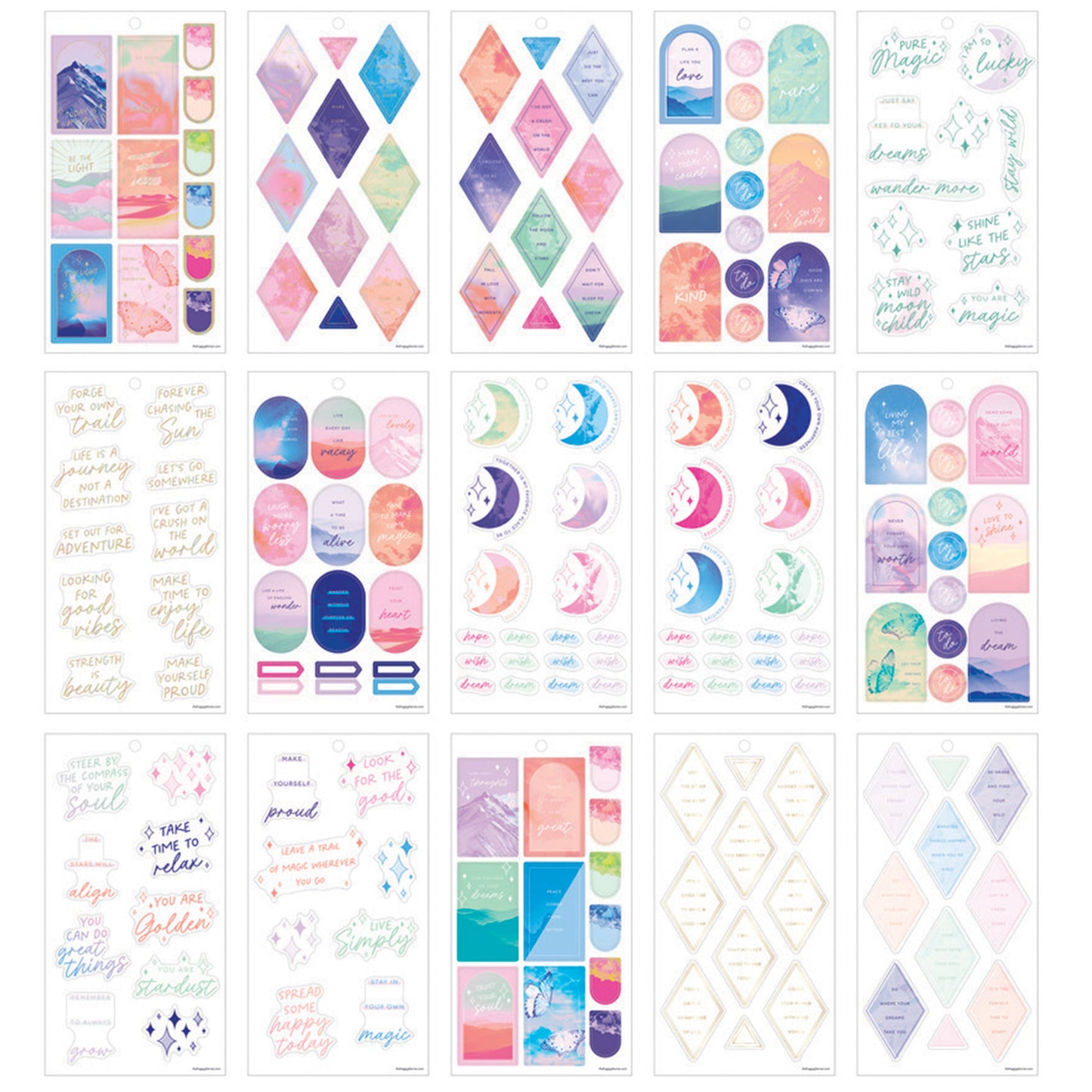 Happy Planner - Sticker Book - Opal Mountain