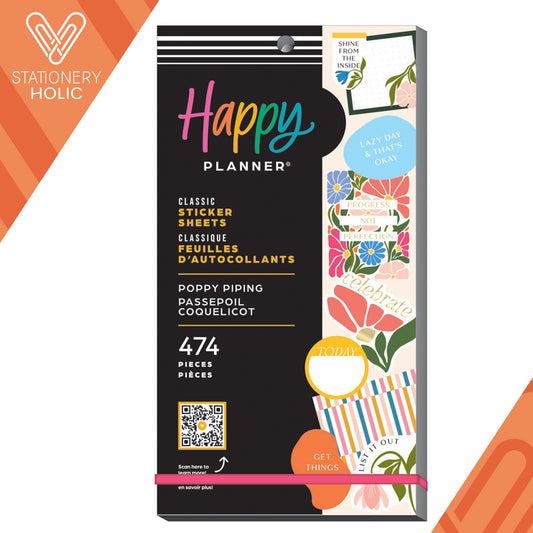 Happy Planner - Sticker Book - Poppy Pipping