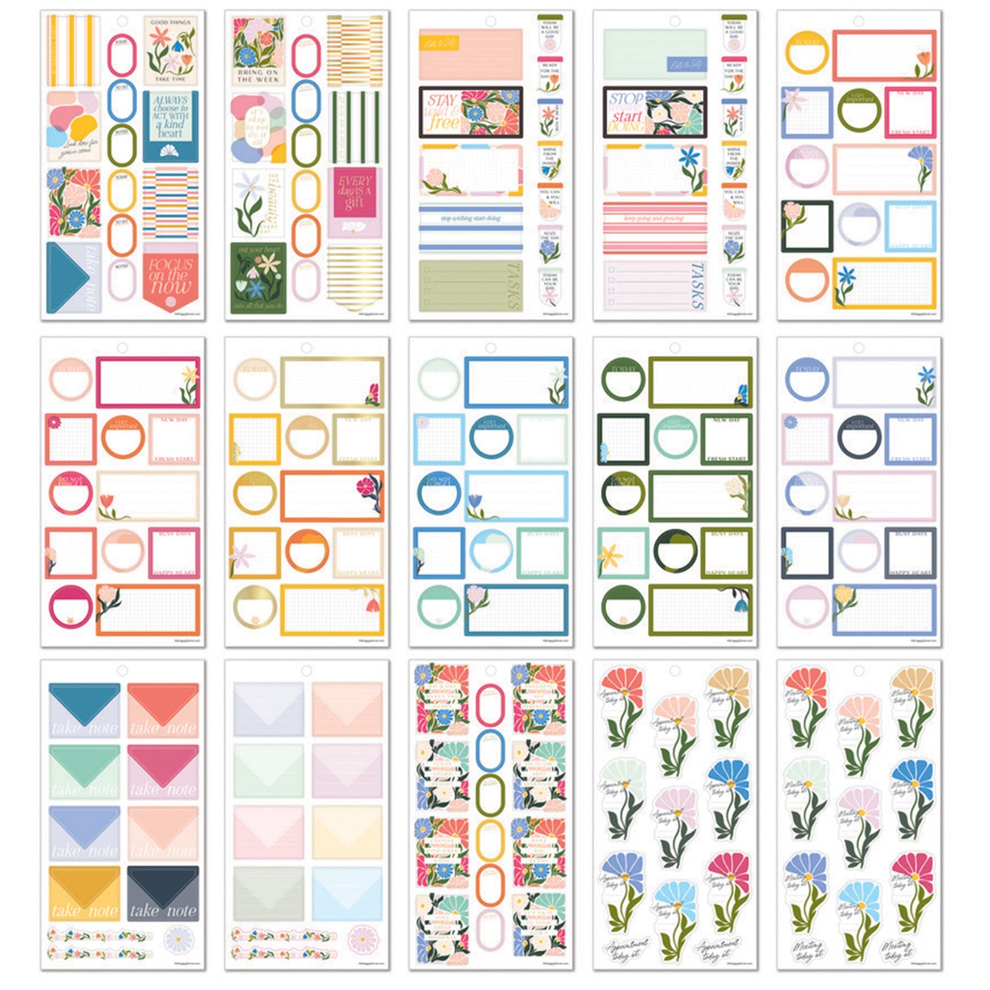 Happy Planner - Sticker Book - Poppy Pipping