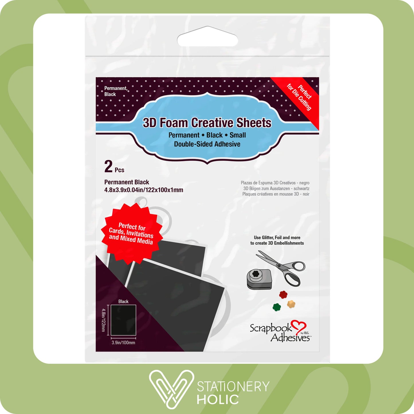 Scrapbook Adhesives - Foam Adhesivo - Black