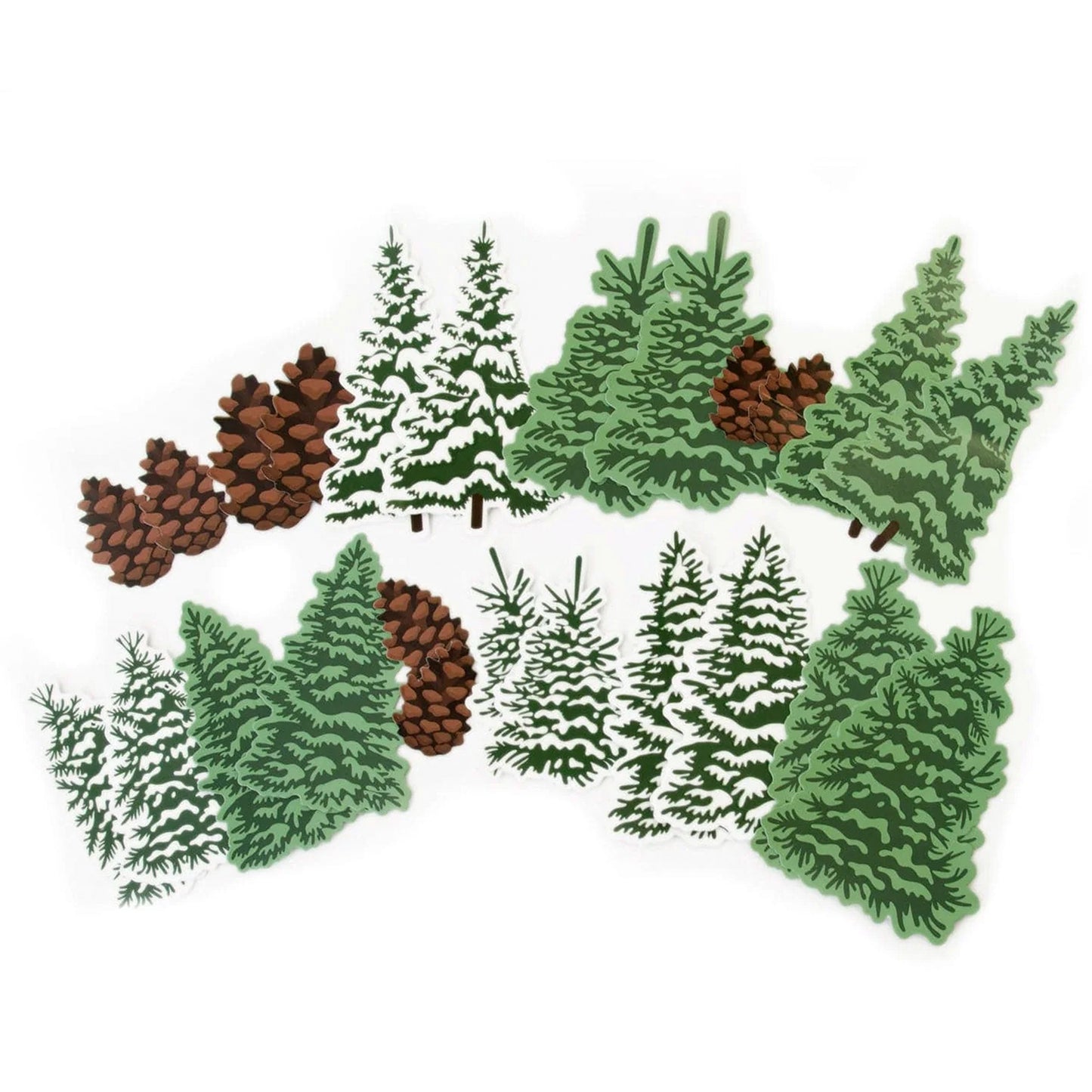 Paper House - Die cut Stickers - Pine Trees