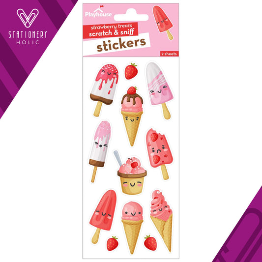 Paper House - Stickers Scratch and Sniff - Strawberry Treats