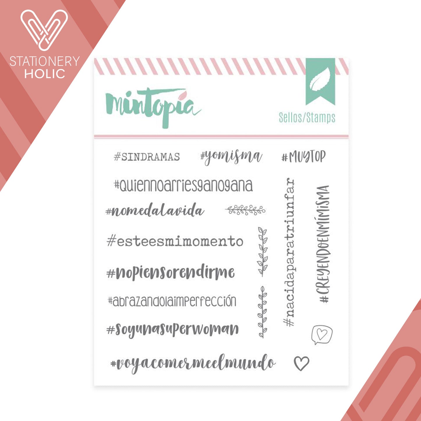 Mintopia - Sellos 4 x 4 - Hashtags Superwoman