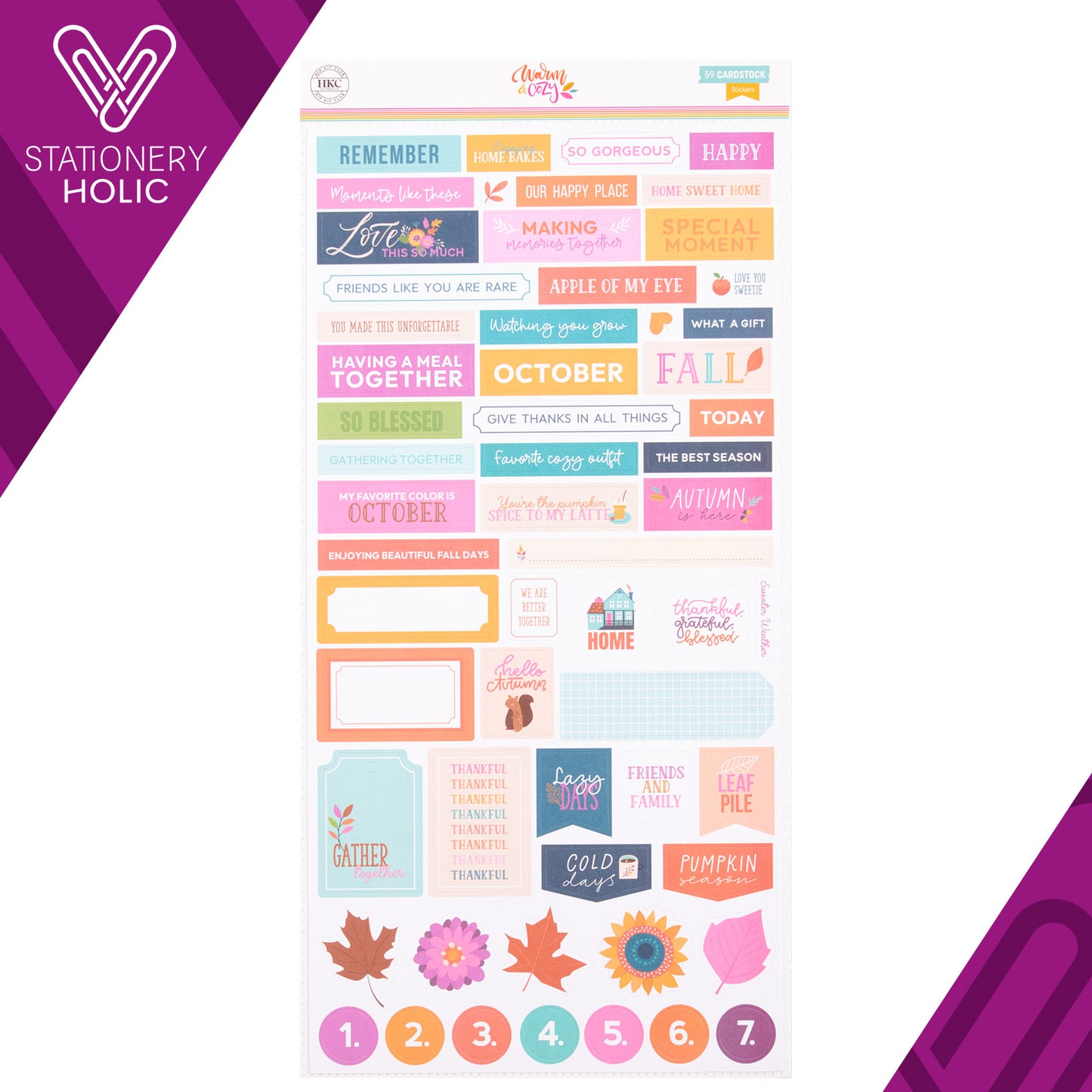 Hip Kit Club - Set Stickers 6 x 12 - Warm & Cozy
