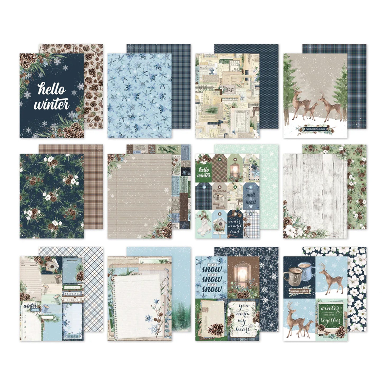 Simple Stories - Block Papel 6 x 8 - Fresh Snow