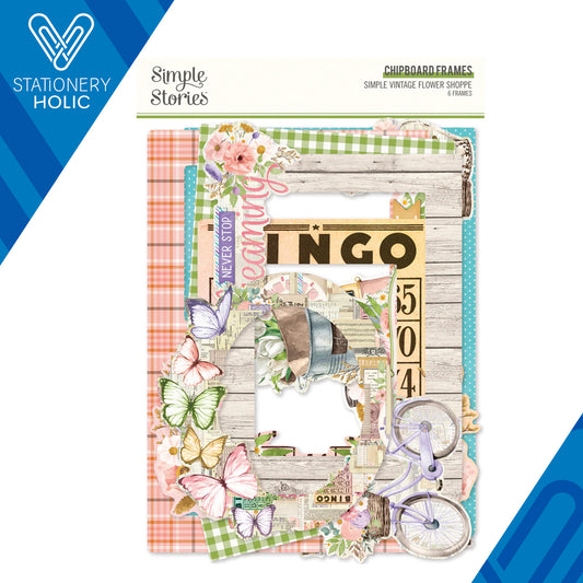 Simple Stories - Chipboard Frames - Flower Shoppe