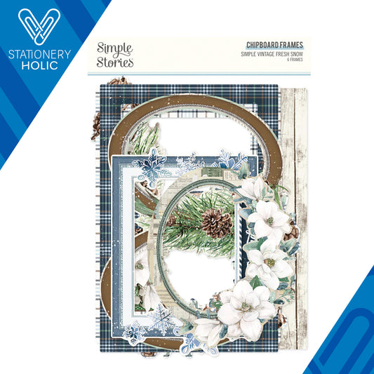Simple Stories - Chipboard Frames - Fresh Snow