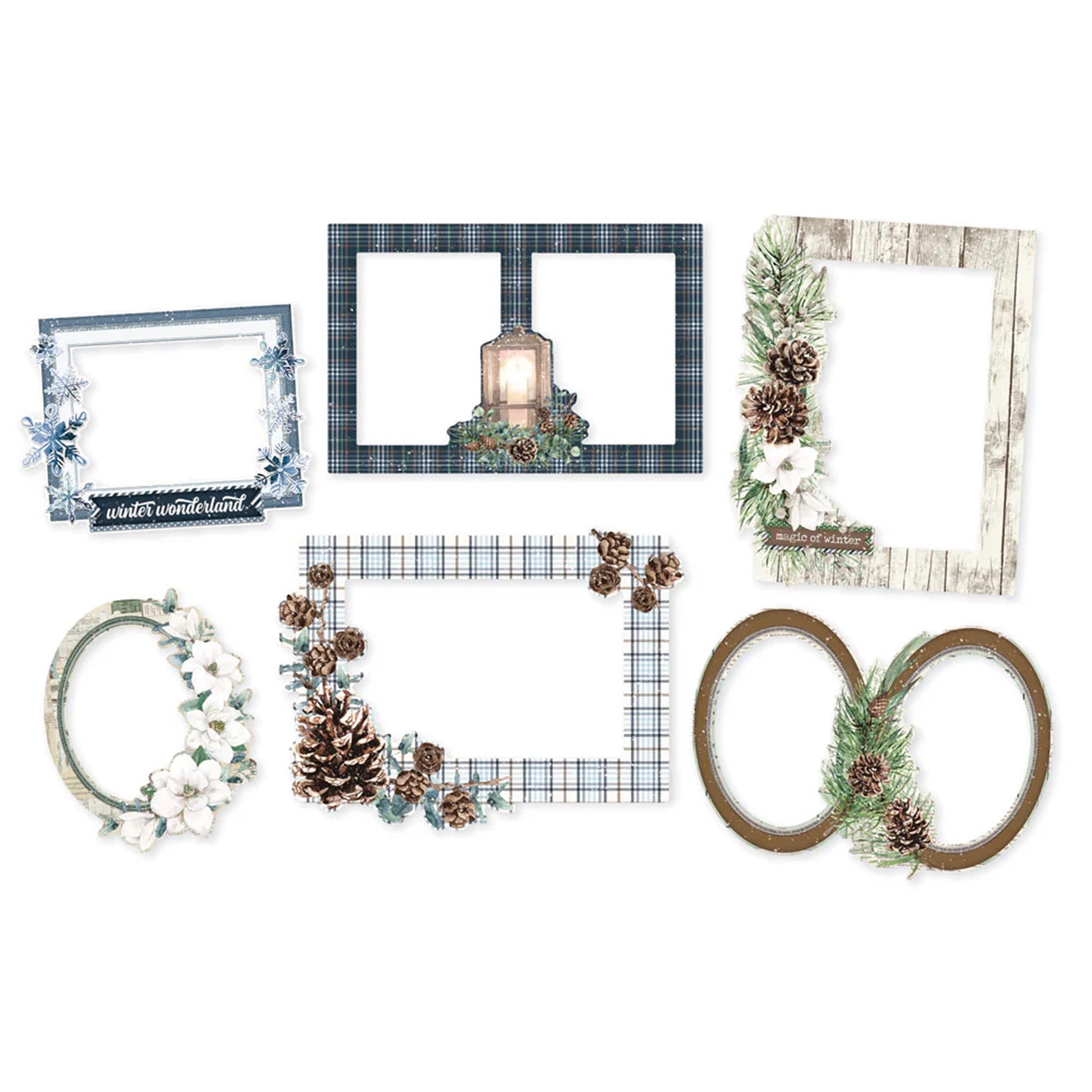 Simple Stories - Chipboard Frames - Fresh Snow