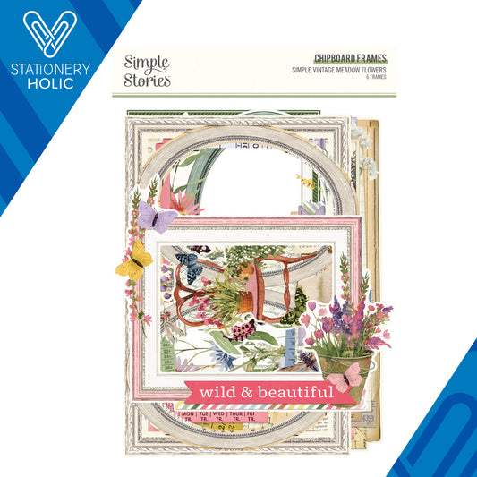 Simple Stories - Chipboard Frames - Meadow Flowers