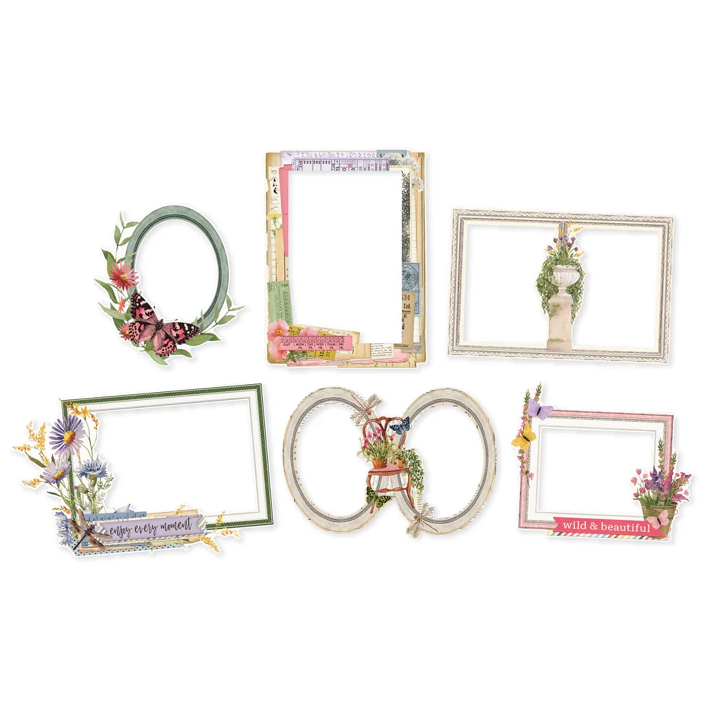 Simple Stories - Chipboard Frames - Meadow Flowers