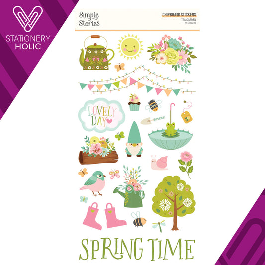 Simple Stories - Chipboards 6 x 12 - Tea Garden