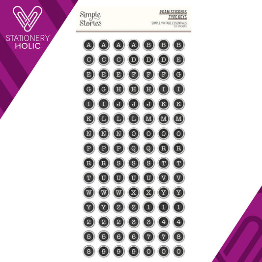 Simple Stories - Foam Stickers 6 x 12 - Type Keys