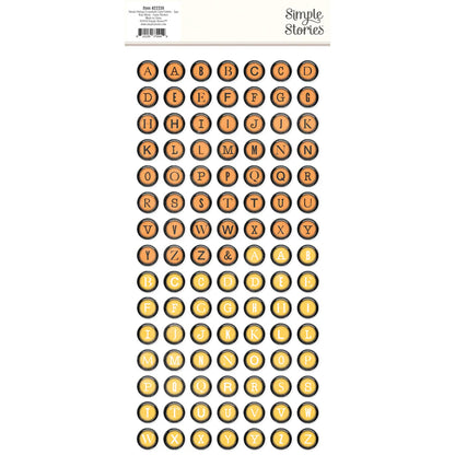 Simple Stories - Foam Stickers 6 x 12 - Type Keys Warm