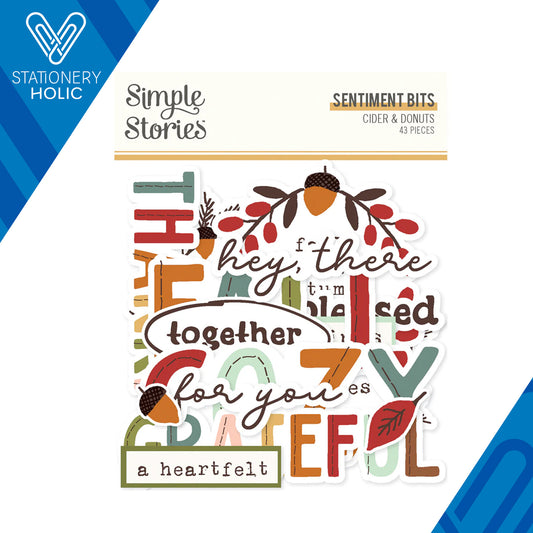 Simple Stories - Sentiments Bits & Pieces - Cider & Donuts