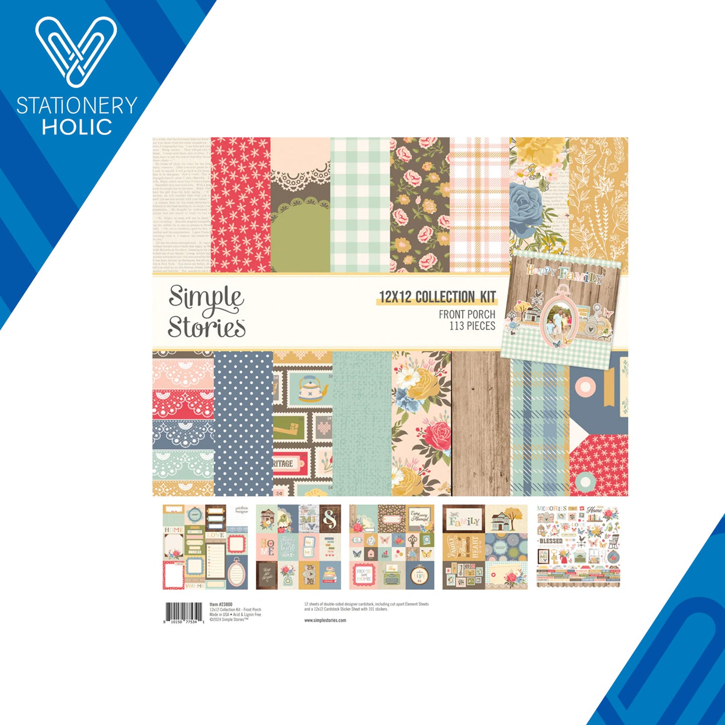 Simple Stories - Colección 12 x 12 - Front Porch