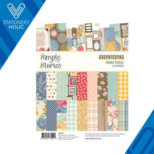 Simple Stories - Block Papel 6 x 8 - Front Porch