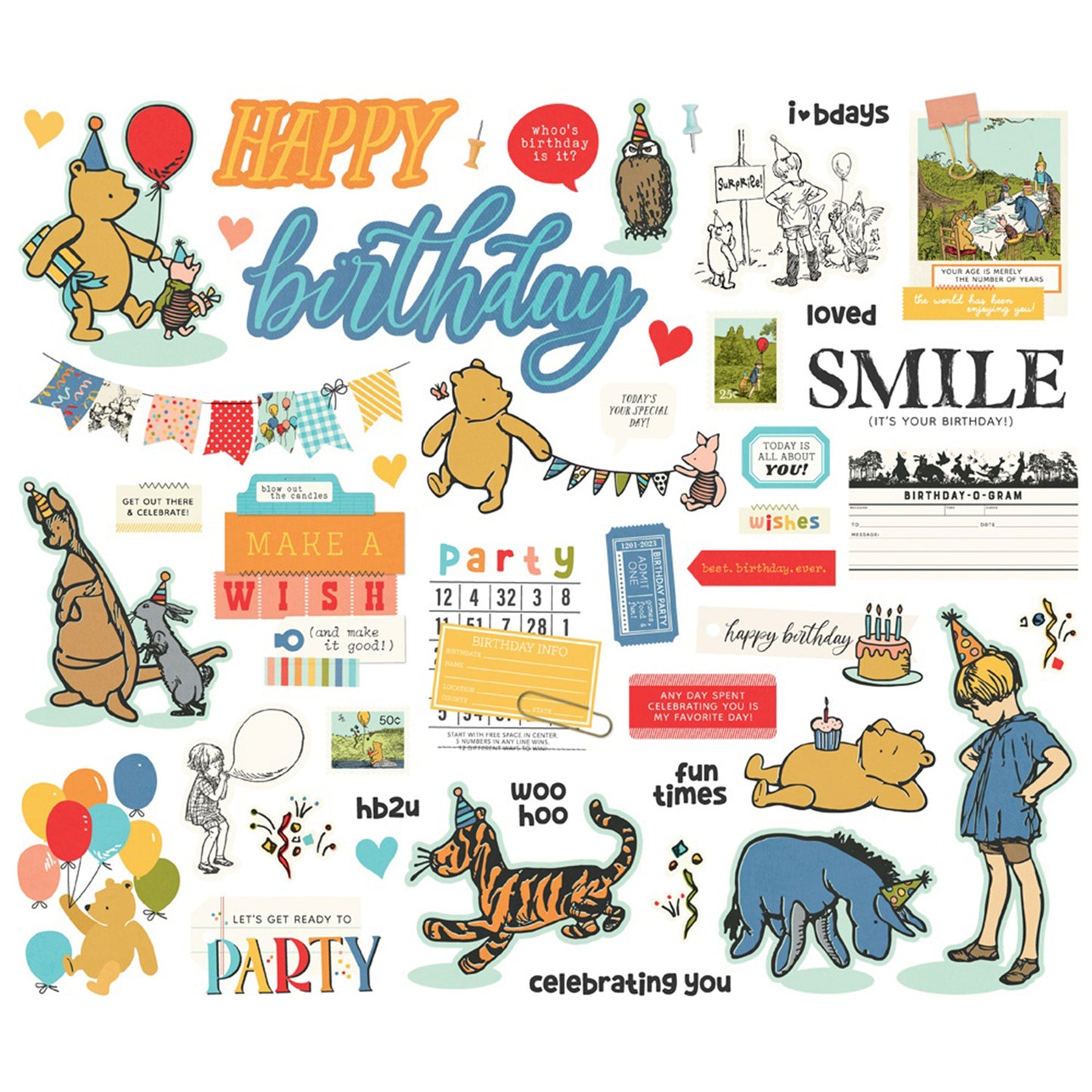 Simple Stories - Bits & Pieces - Pooh Birthday