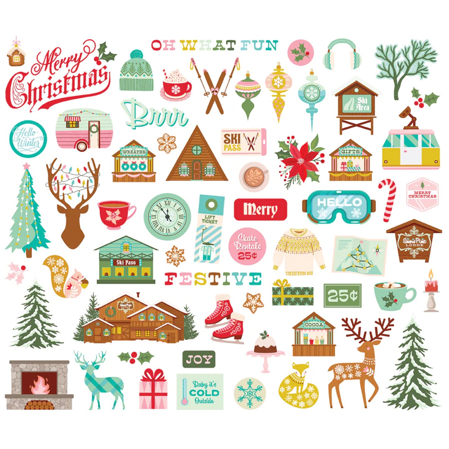 Simple Stories - Bits & Pieces - Snow Pine Lodge