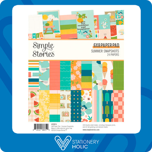 Simple Stories - Bloc Papel 6 x 8 - Summer Snapshots