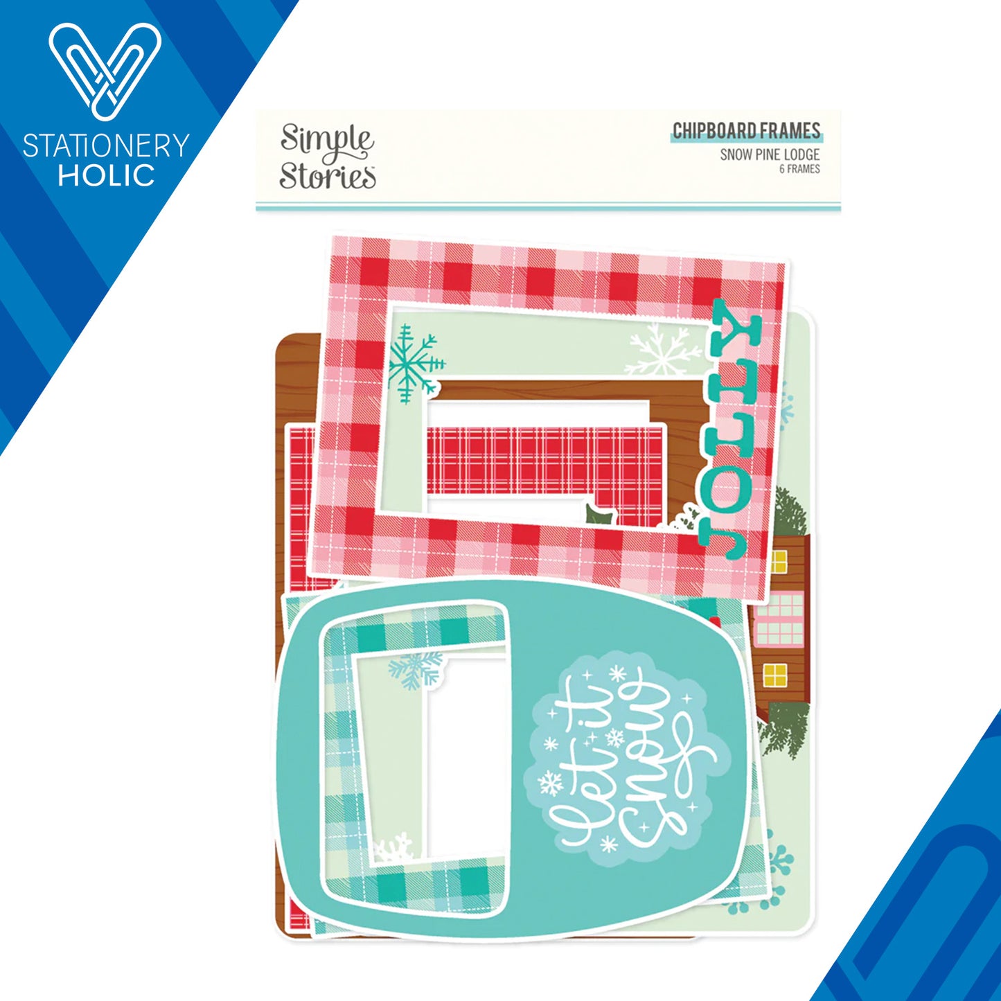Simple Stories - Chipboard Frames - Snow Pine Lodge