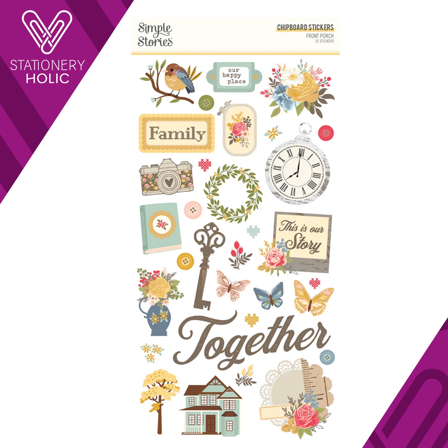 Simple Stories - Chipboards 6 x 12 - Front Porch