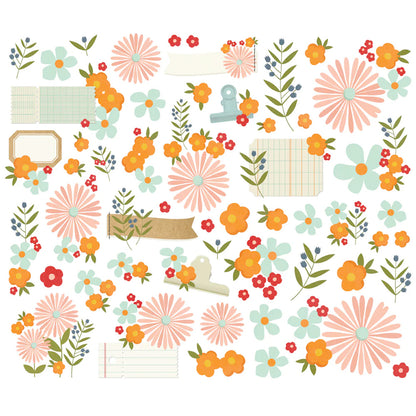 Simple Stories - Floral Bits & Pieces - For The Record