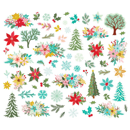 Simple Stories - Floral Bits & Pieces - Snow Pine Lodge