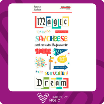 Simple Stories - Foam Stickers 6 x 12 - Say Cheese At The Park