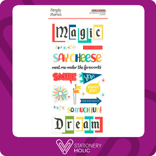 Simple Stories - Foam Stickers 6 x 12 - Say Cheese At The Park