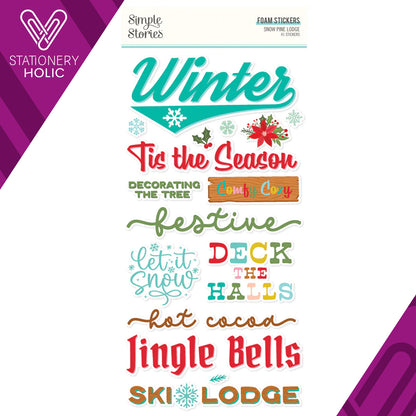 Simple Stories - Foam Stickers 6 x 12 - Snow Pine Lodge