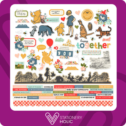 Simple Stories - Hoja de Stickers 12 x 12 - Classic Pooh Birthday