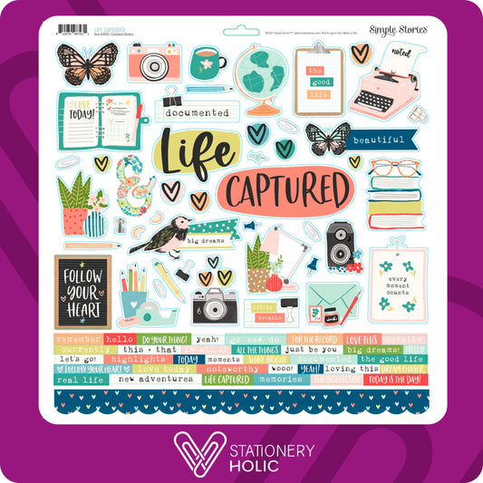 Simple Stories - Hoja de Stickers 12 x 12 - Life Captured