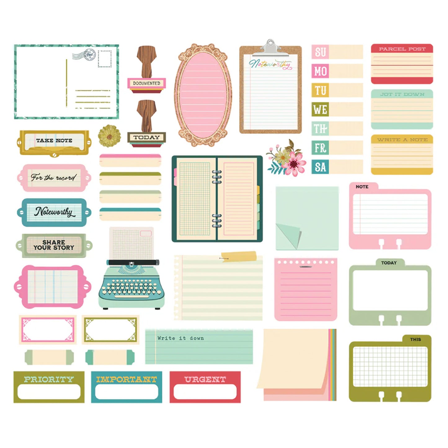 Simple Stories - Journal Bits & Pieces - Noteworthy