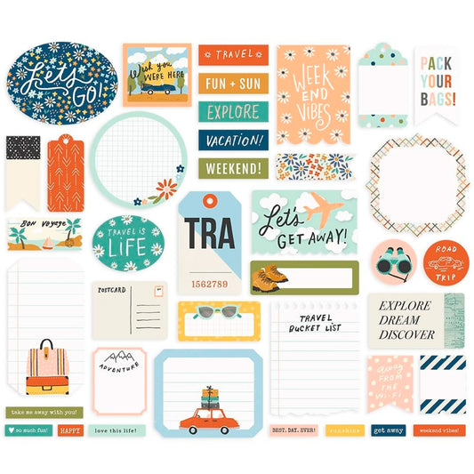 Simple Stories - Journal Bits - Safe Travels