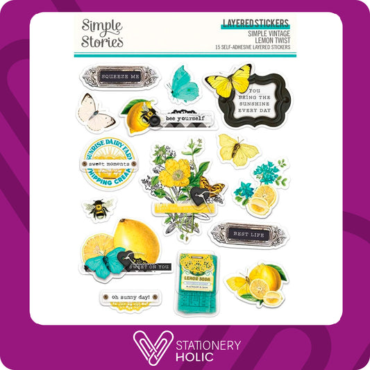 Simple Stories - Layered Stickers - Simple Vintage Lemon Twist