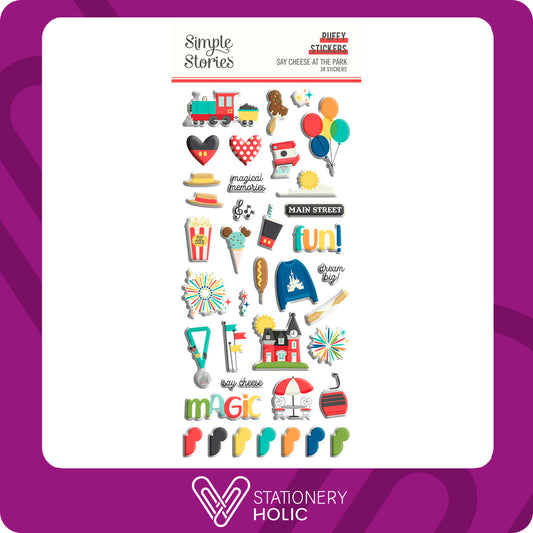 Simple Stories - Puffy Stickers - Say Cheese At The Park