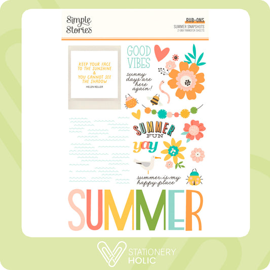 Simple Stories - Rub-ons - Summer Snapshots
