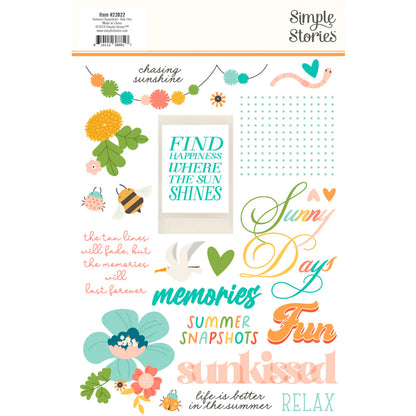 Simple Stories - Rub-ons - Summer Snapshots