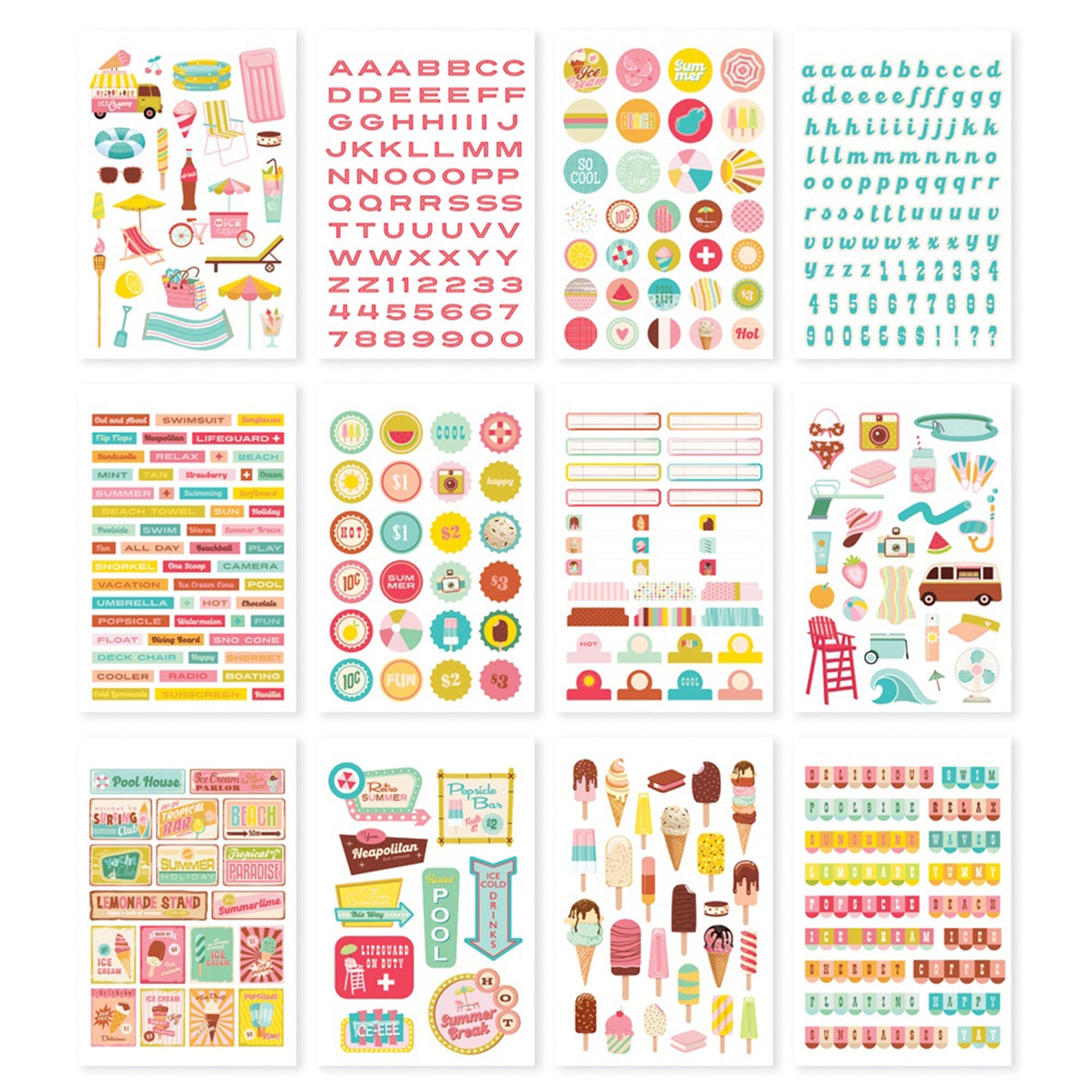 Simple Stories - Sticker Book - Retro Summer