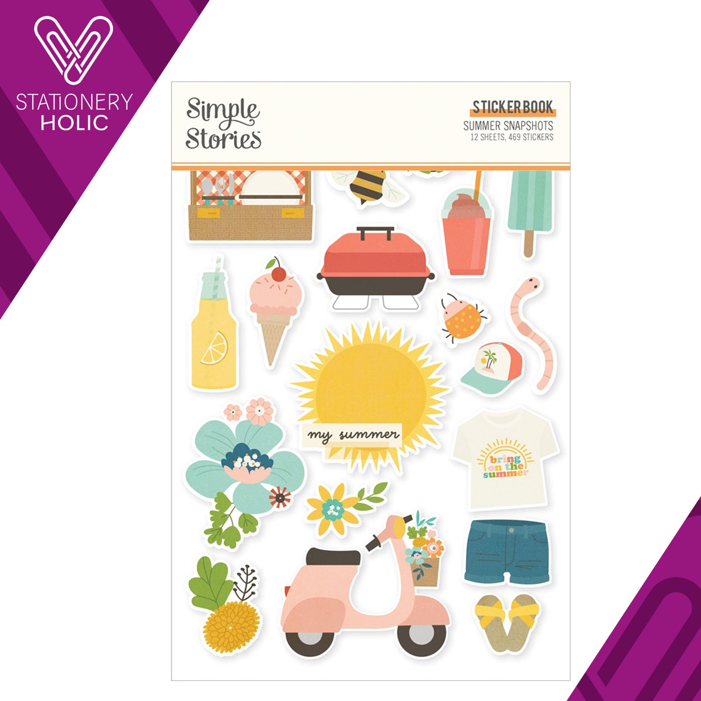 Simple Stories - Sticker Book - Summer Snapshoot