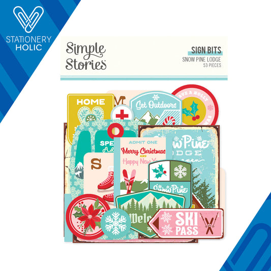 Simple Stories - Sign Bits & Pieces - Snow Pine Lodge