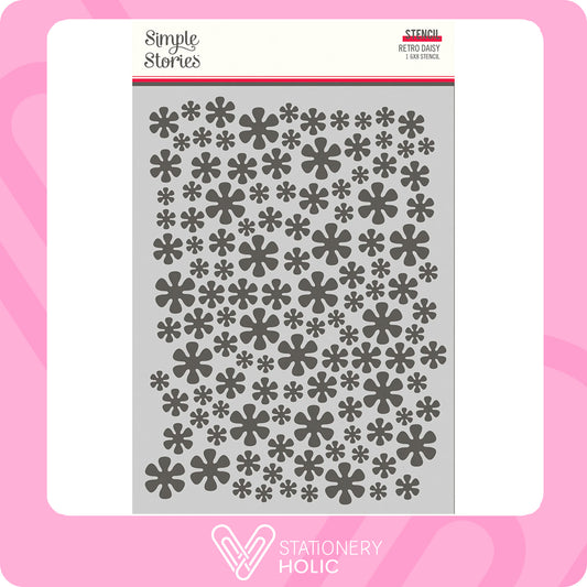 Simple Stories - Stencil 6 x 8 - Retro Daisy