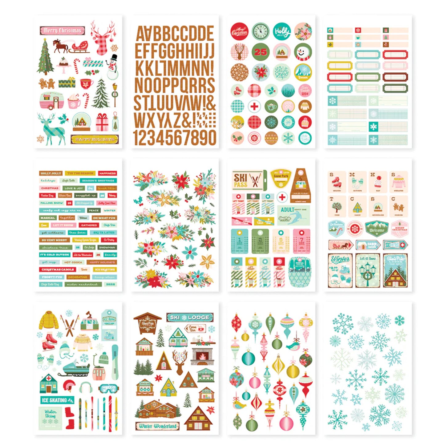 Simple Stories - Sticker Book - Snow Pine Lodge