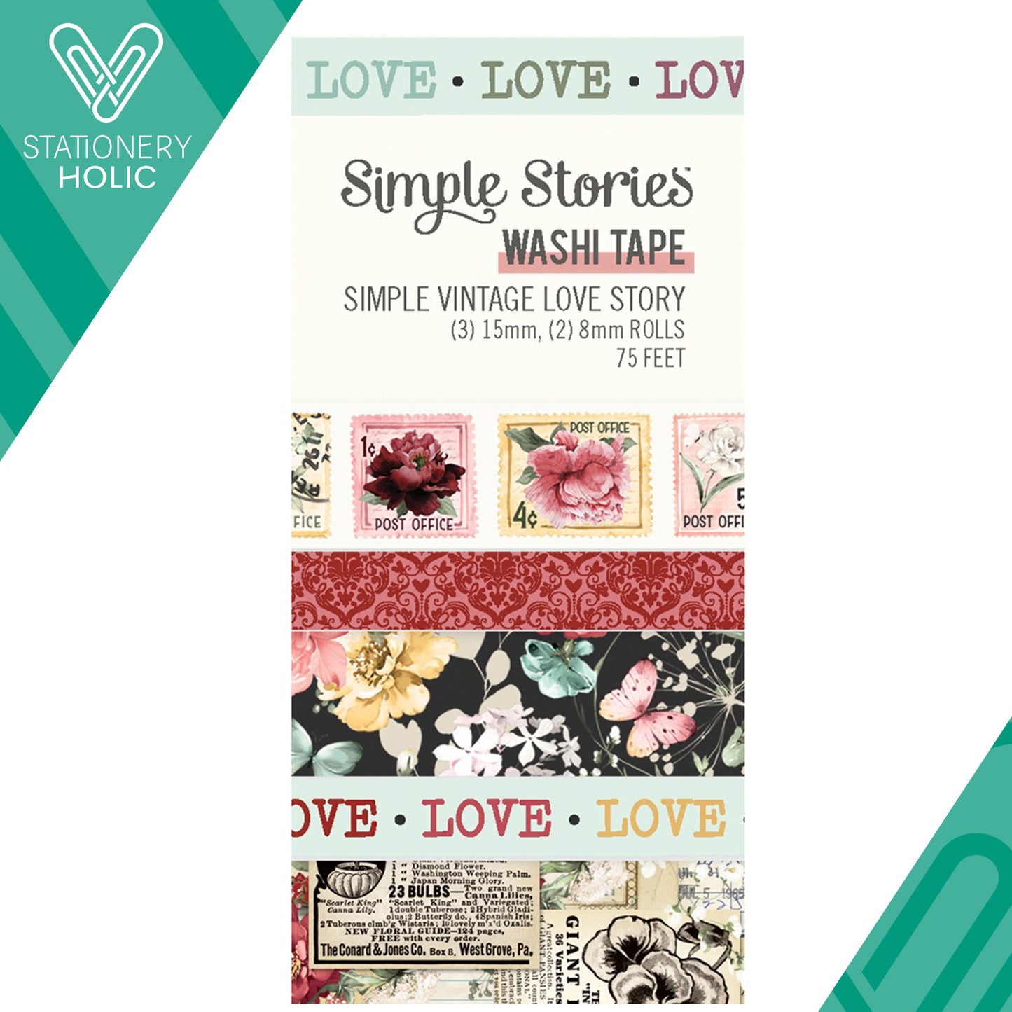 Simple Stories - Washi Box - Love Story